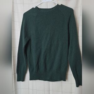 J. Crew Dark Green Crewneck Sweater
